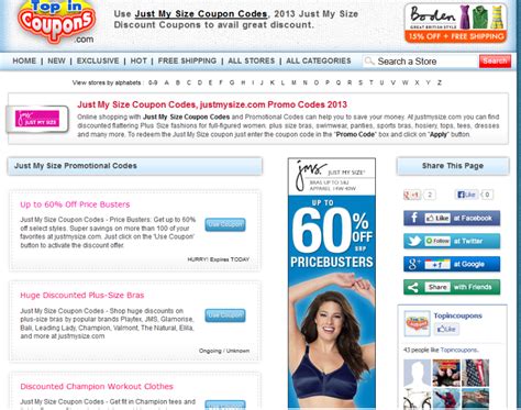 just my size promo codes.